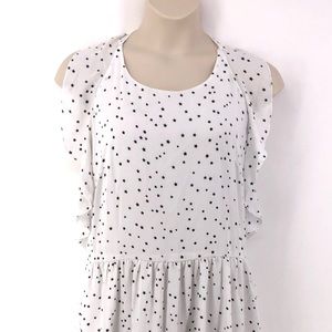 Maison Jules Bright White Star Design Halter Dress XXL
